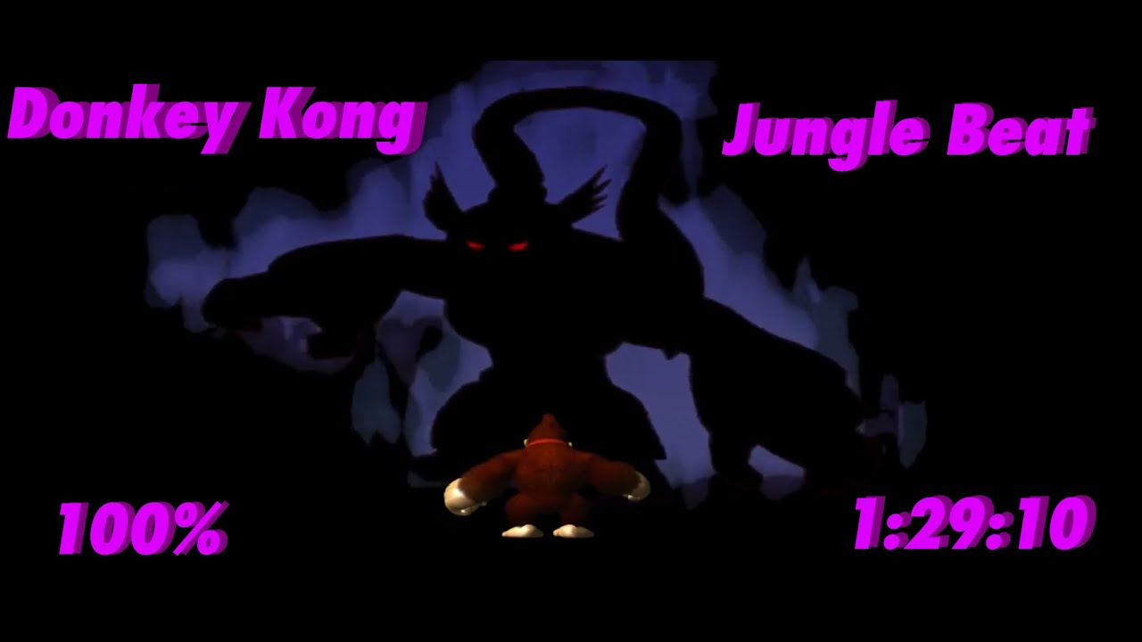 Donkey Kong Jungle Beat 100% Speedrun in 1:29:10 [WR]