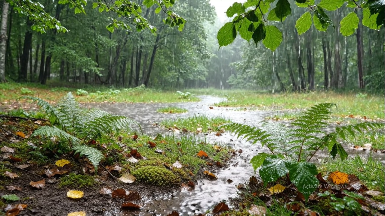 Rainy Forest Ambience, Peaceful Nature Sounds for Relaxation and Focus