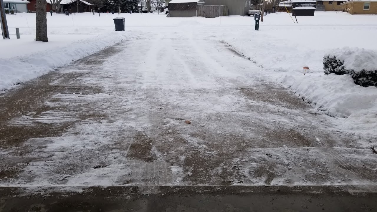 Shoveling the driveway