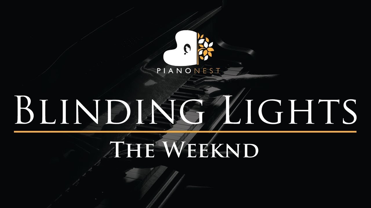 The Weeknd - Blinding Lights - Piano Karaoke Instrumental Cover with Lyrics