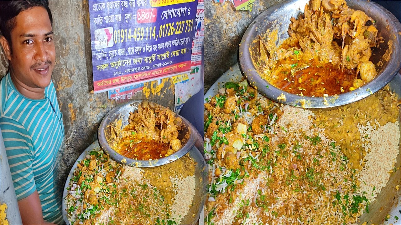 King Of Jhal Muri Maker Nawabpur Dhaka।।  Bangladeshi Street Food
