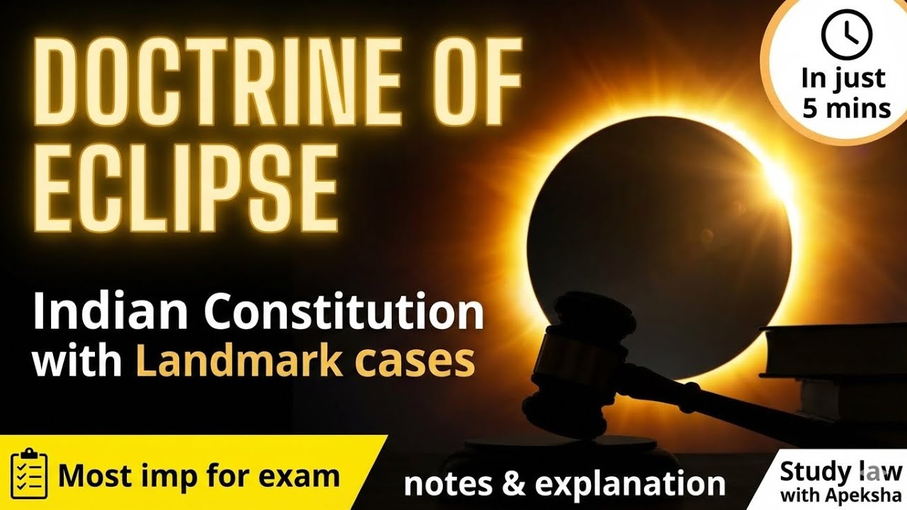 📯Doctrine of Eclipse | Landmark Cases | Constitution | notes & explanation @StudylawwithApeksha 