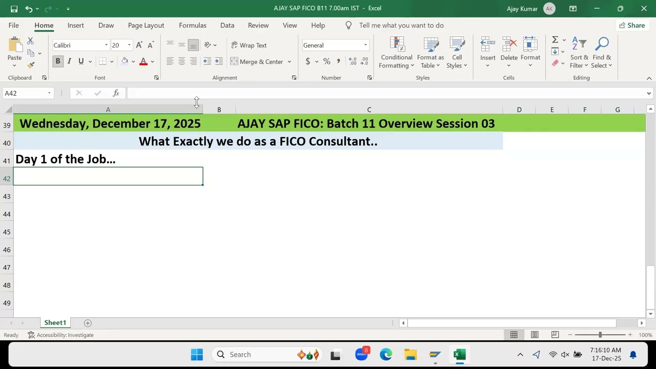 BATCH 11 SAP S4 HANA FICO Overview Session 03: Must Know FICO things before learning.
