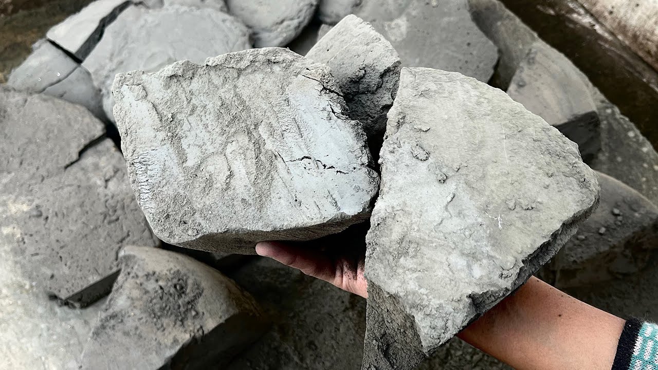 ASMR | Black Mud Chunks And Slabs Dry Floor Crumbling  