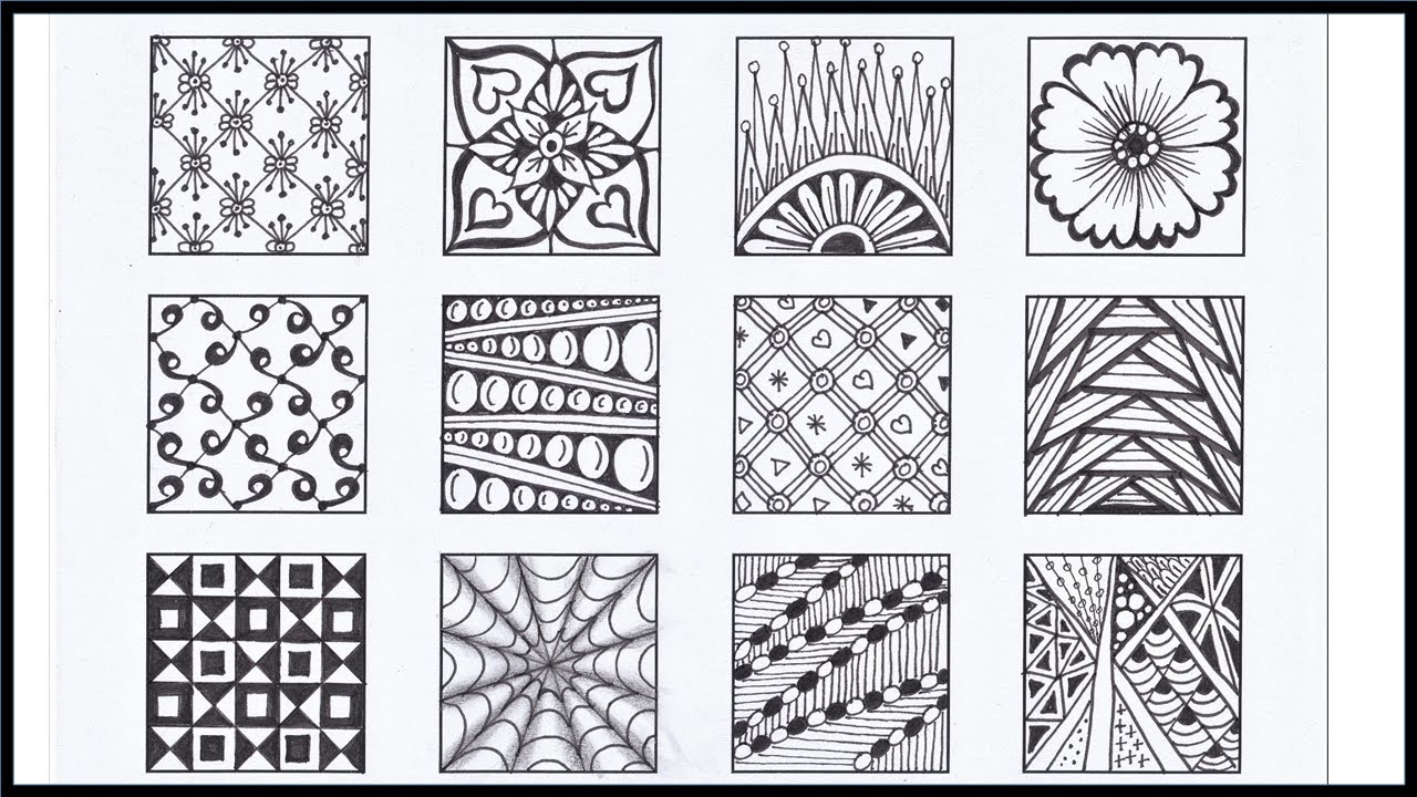 젠탱글 패턴 12 / Zentangle Patterns / Doodle Patterns
