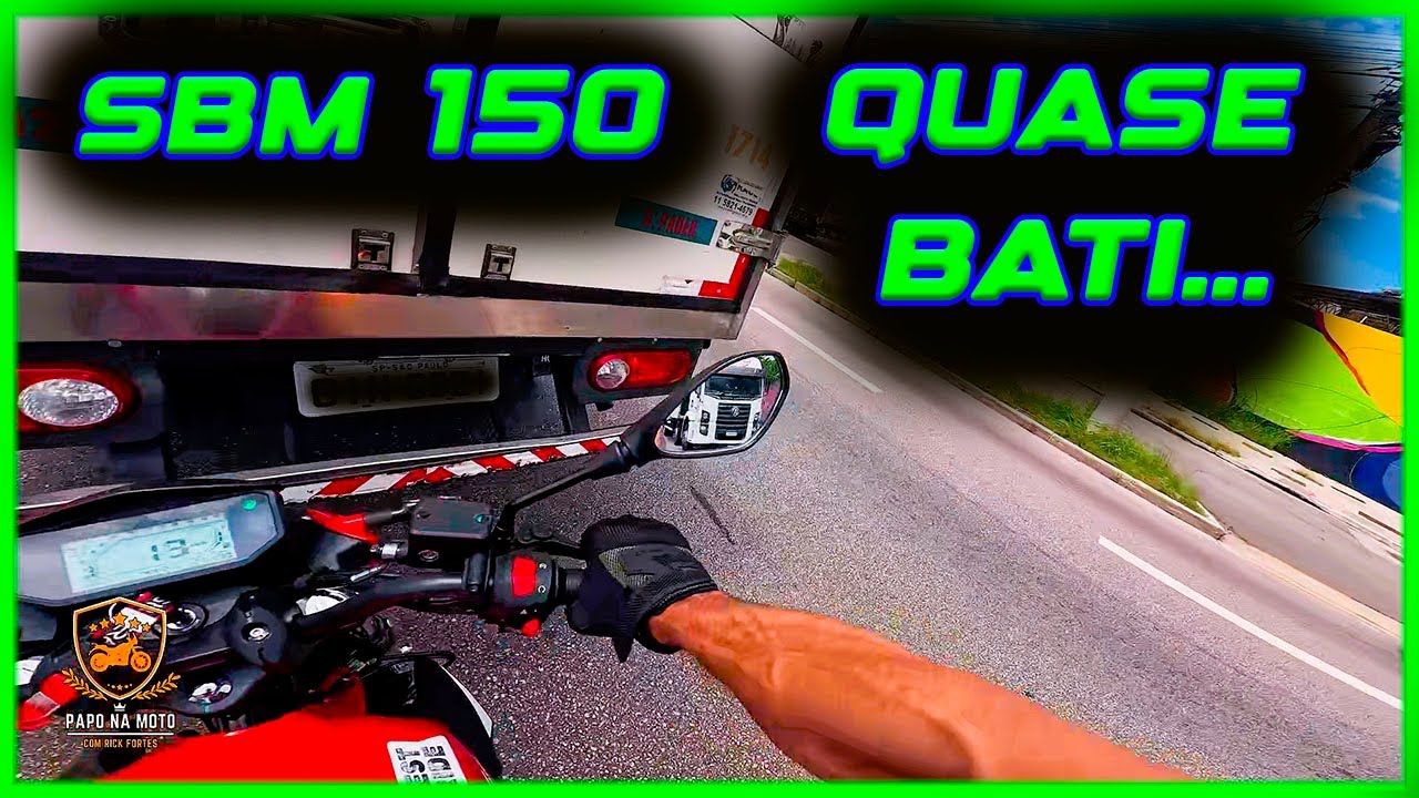 SBM 150 cc no TRANSITO URBANO: QUASE BATI...
