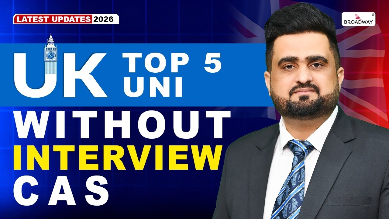 UK 🇬🇧 TOP 5 UNI WITHOUT INTERVIEW CAS | STUDY VISA UPDATES 2026 |  USA CANADA UK
