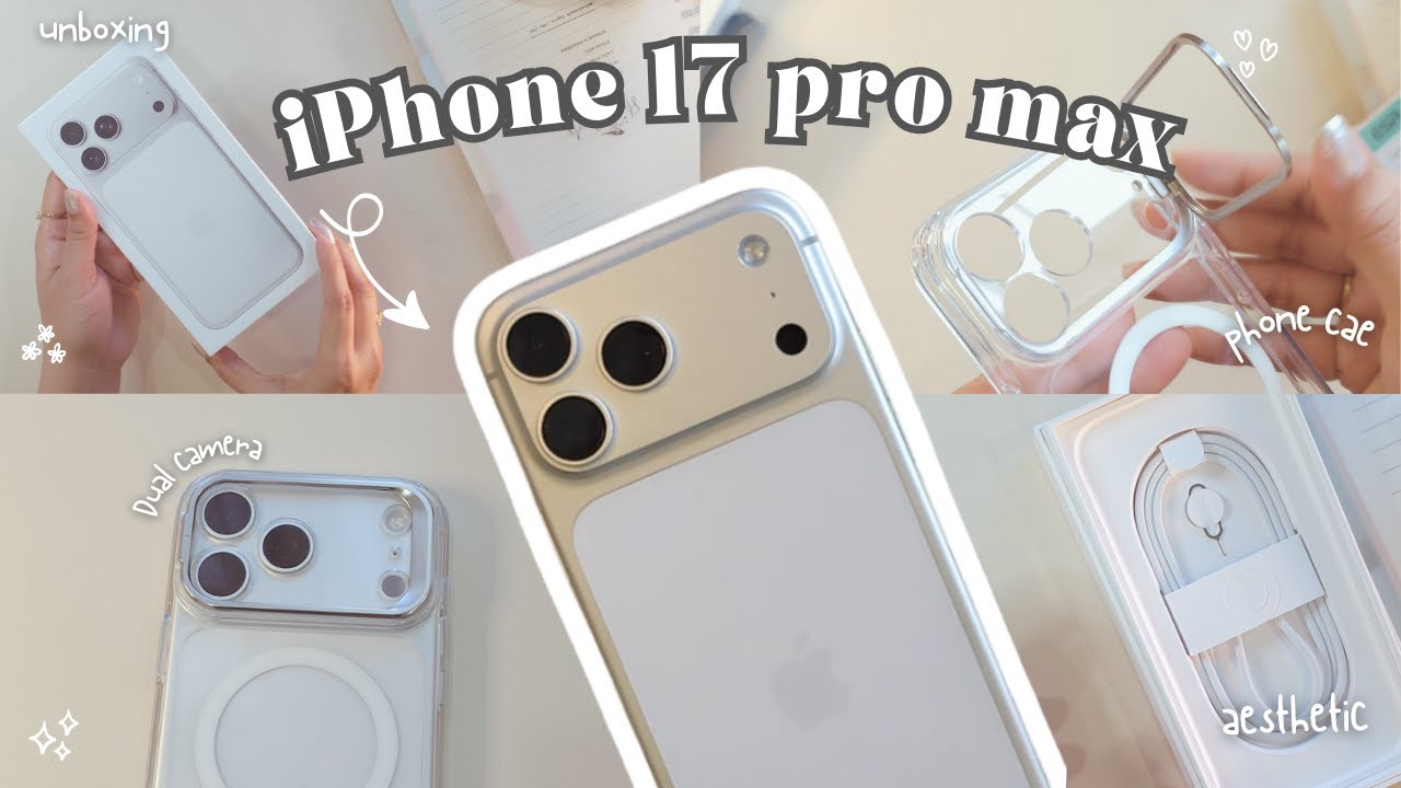 📱ASMR iPHONE 17 PRO MAX UNBOXING ✨♡ | Aesthetic Customisation & Setup + 16 Pro Max Camera Comparison