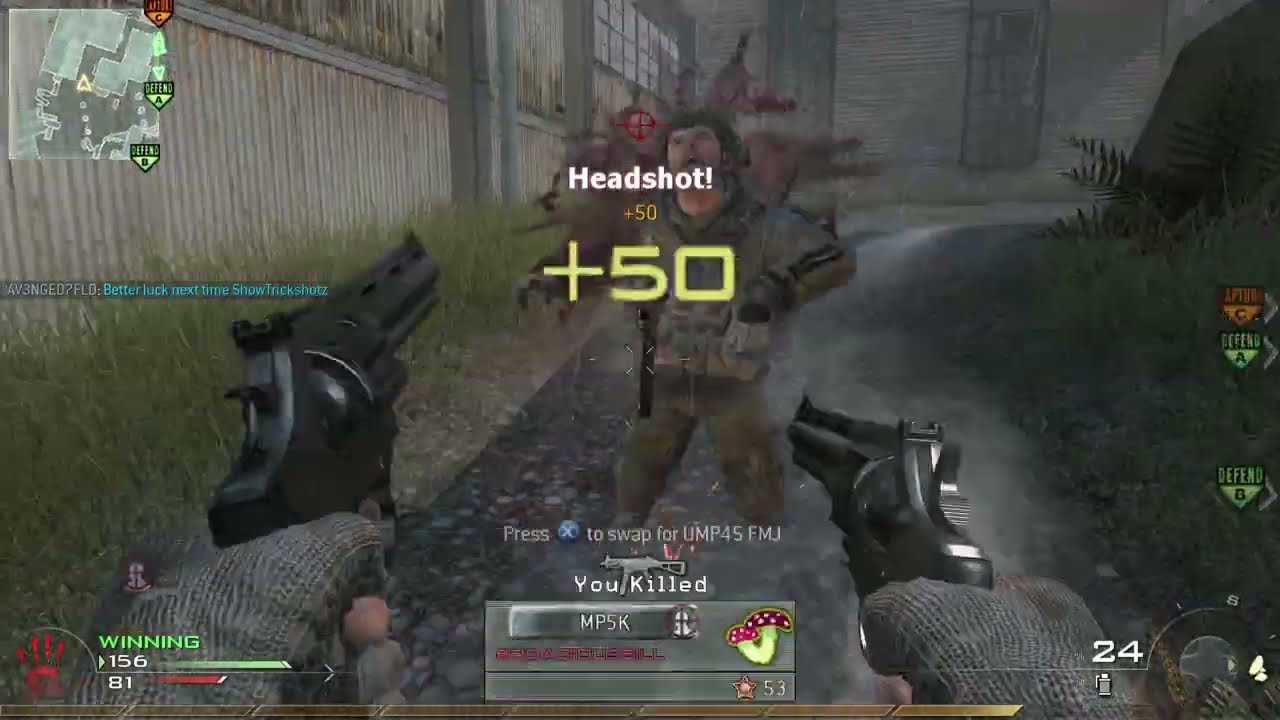 CRAZY feed near the end of this round | MW2 IW4x #9