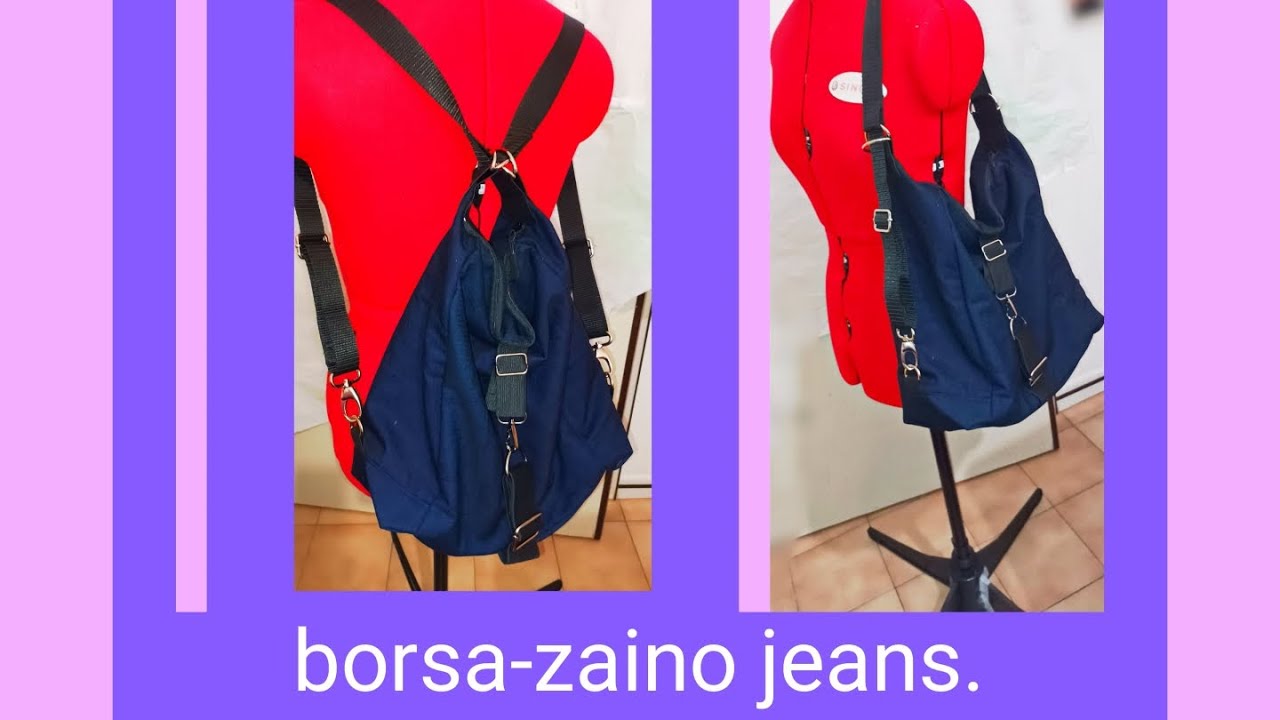 BORSA-ZAINO JEANS. con Cartamodello ! MADE by Letys.