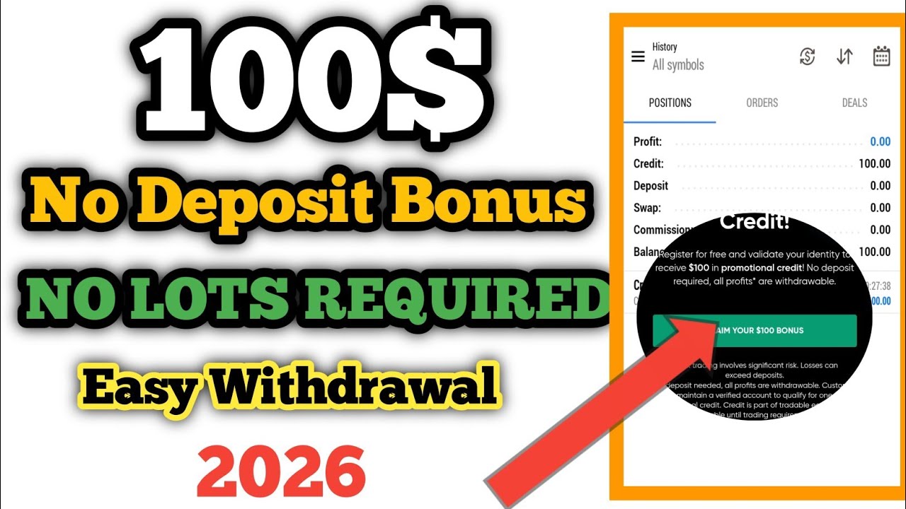 FREE $100 No Deposit Bonus Forex 2026 | Withdraw Profits Without Investment 🚀