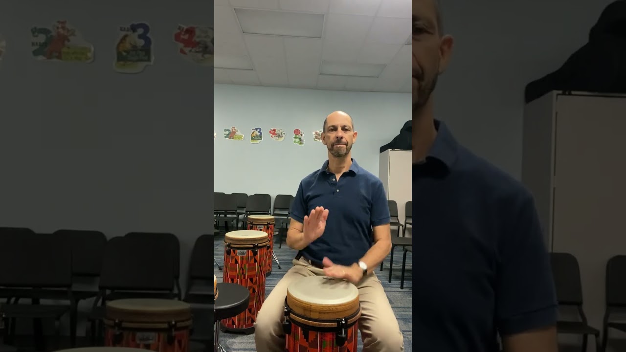 How to play Tubano drums rhythms: Today 3 4 5 stokes with clap and bass