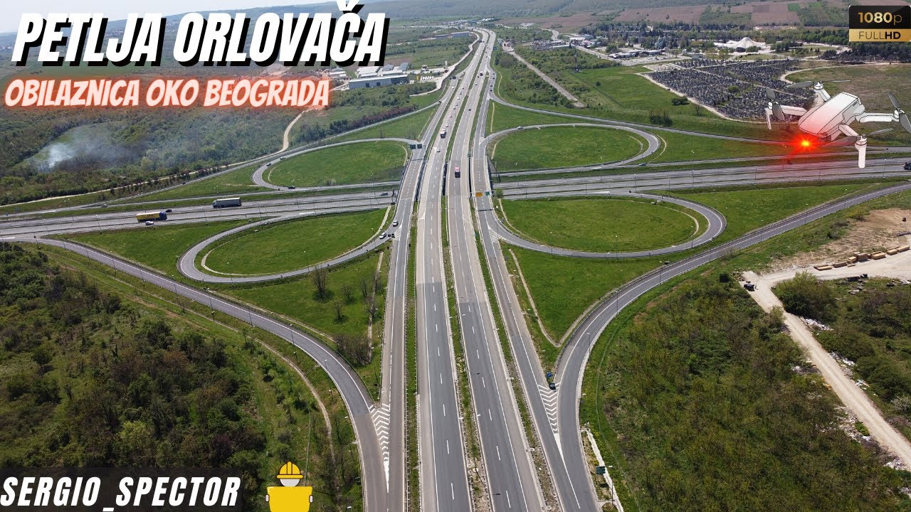 Obilaznica oko Beograda - Petlja Orlovača sektor b5, snimak dronom #belgrade #bypass