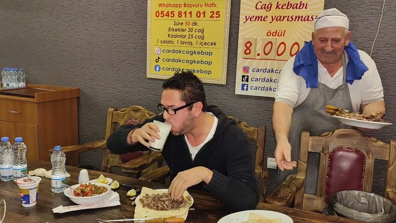 11 Dakikada 30 Cağ Kebap Yedi ve 8000 TL + Tam Altın Kazandı!  Karşınızda İzmirli Cağ Man Zabit!