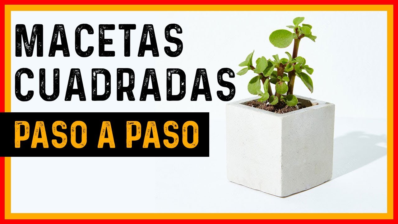 🌱​ cómo hacer MACETAS DE CEMENTO FACIL / TERRAZO, cuadradas