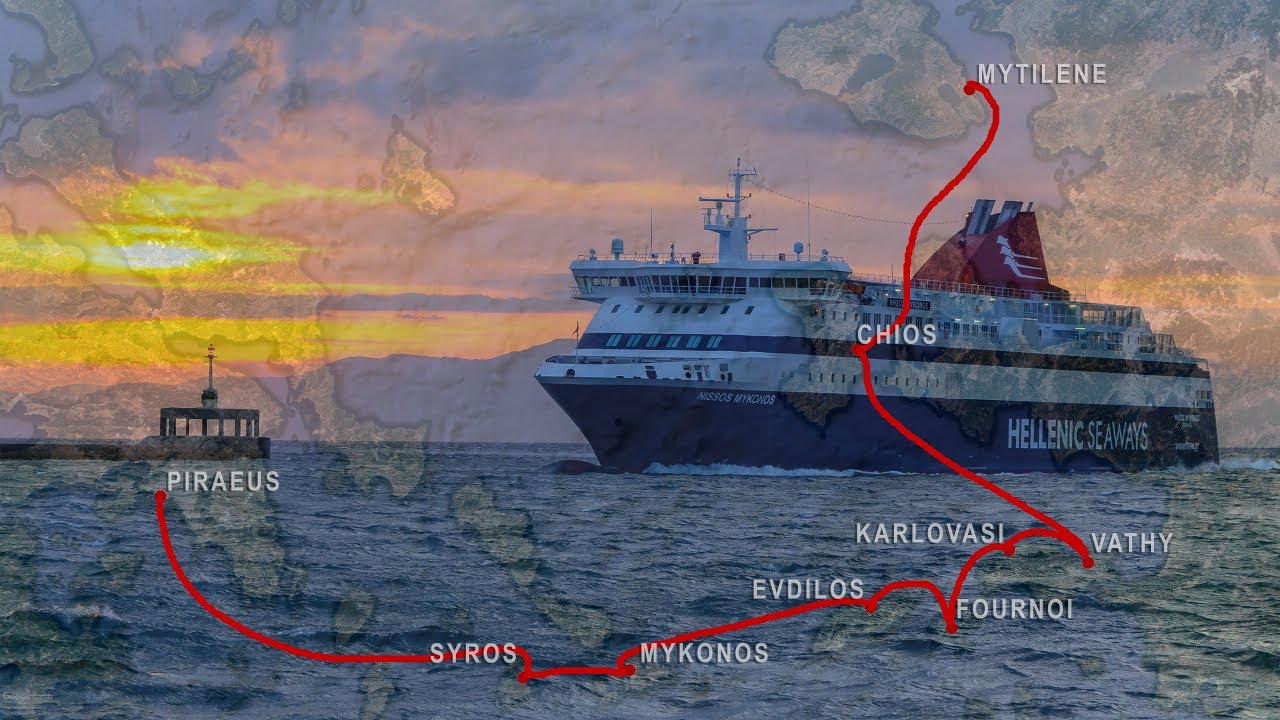 NISSOS MYKONOS: Travelling from Piraeus to Mytilene.
