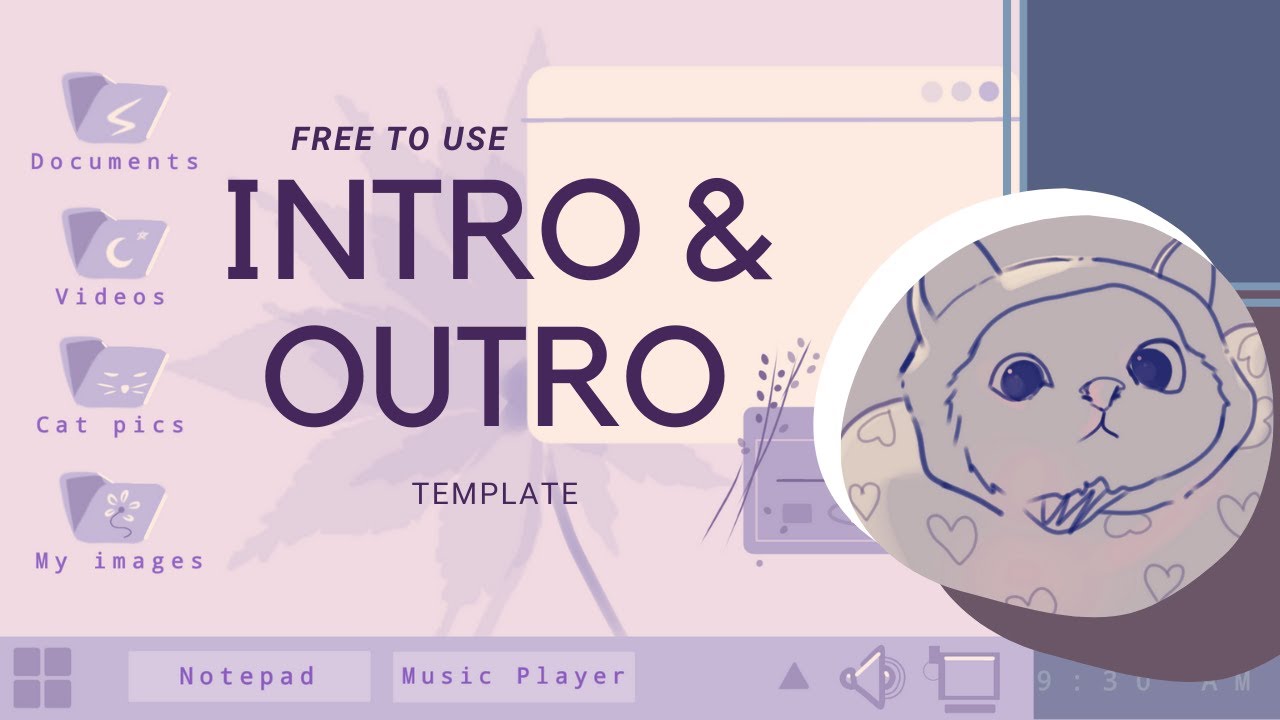 Aesthetic Intro & Outro Template 2 (no text) || no credits needed
