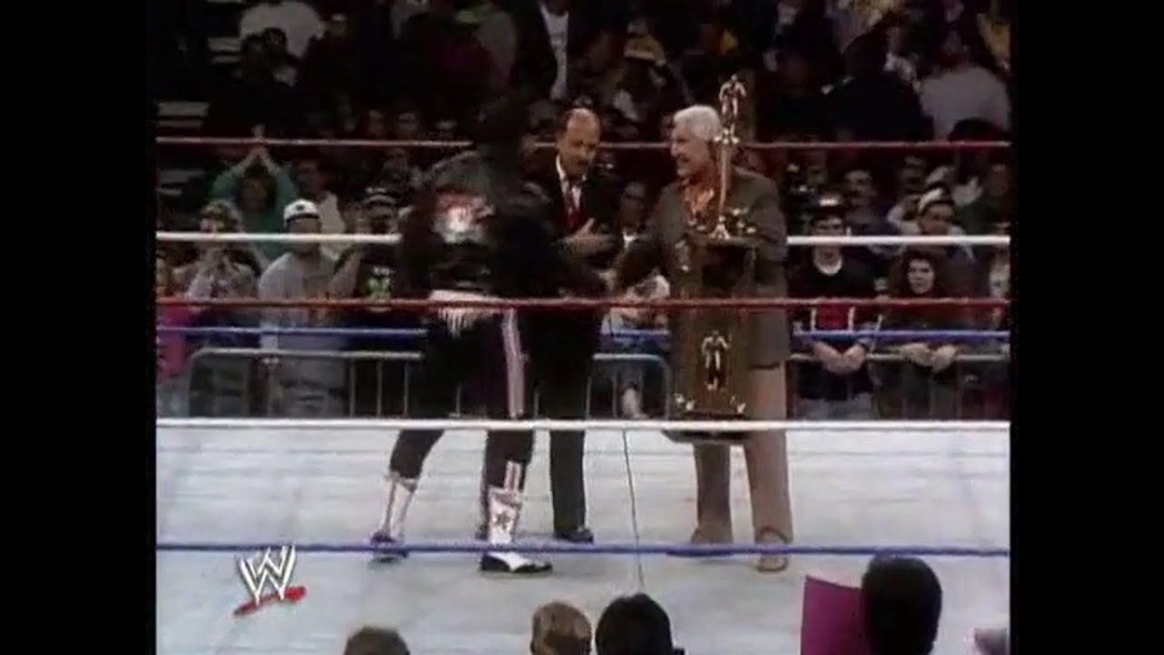 Bret Hart accepts the 1991 Wrestler of the Year Award   SuperStars Dec 14th, 1991