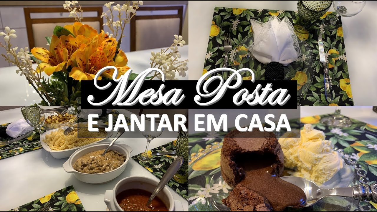 MESA POSTA E JANTARZINHO SIMPLES EM CASA