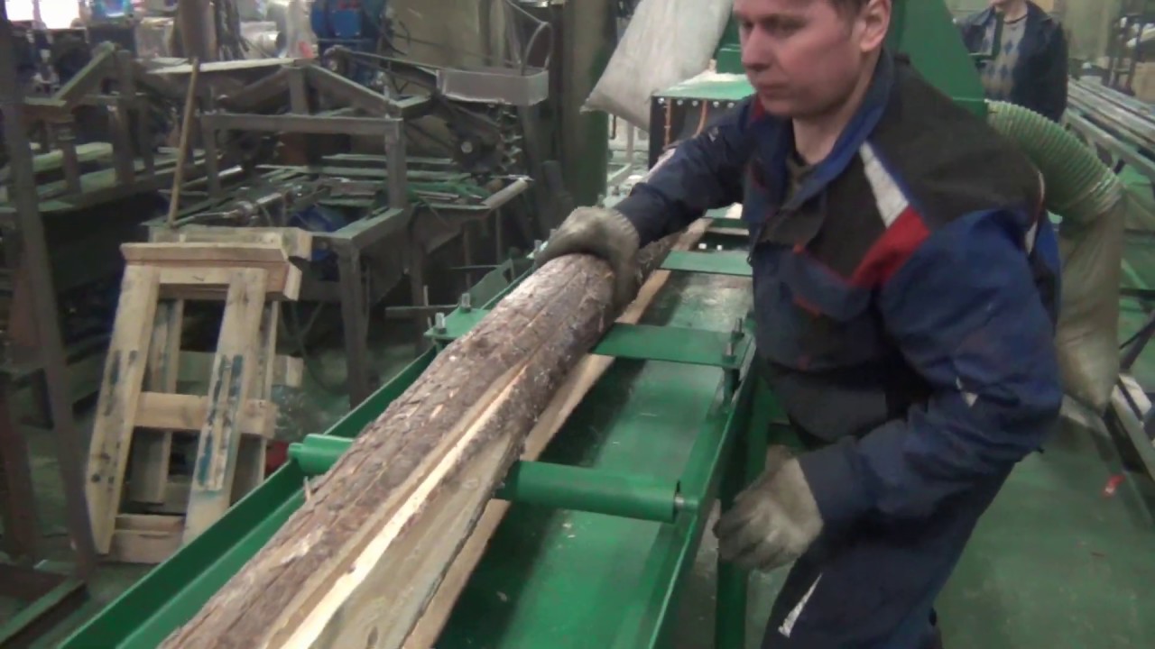 станок СПБ-8м тонкомерный бревнопильный перерабатывает тонкомер в обрезные доски за 1 проход