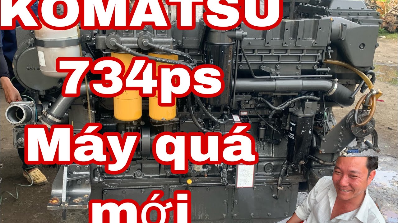 Động cơ máy thủy hiệu komatsu 734 sức ngựa máy quá mới đã về với anh chủ ở ninh thuận 👍👍☺️☺️