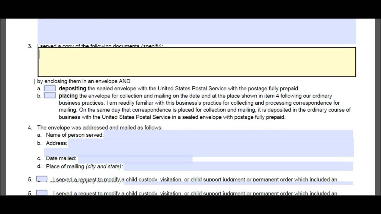 California Family Law - Proof of Mail Service (FL-335) - The Law Offices of Andy I. Chen