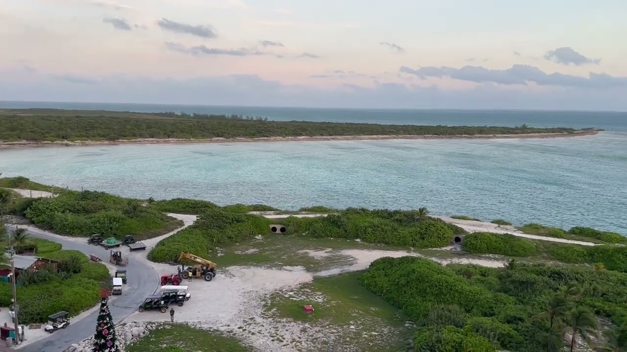 Disney Wish - Horns at Sail Away in Castaway Cay