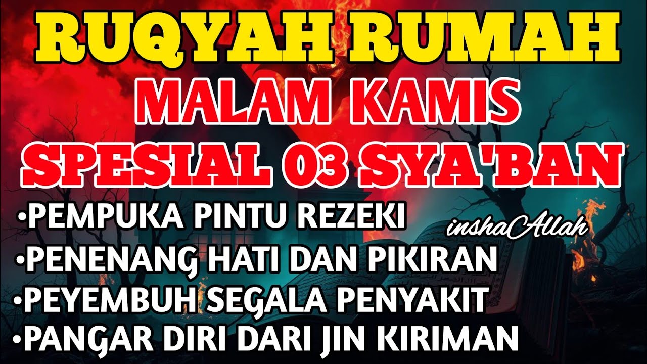 RUQYAH MALAM KAMIS SYABAN BULAN SYABAN USIR JIN & STAN DRI RUMAH DENGAN AYAT PENYEMBUH BY ALAA AQEL