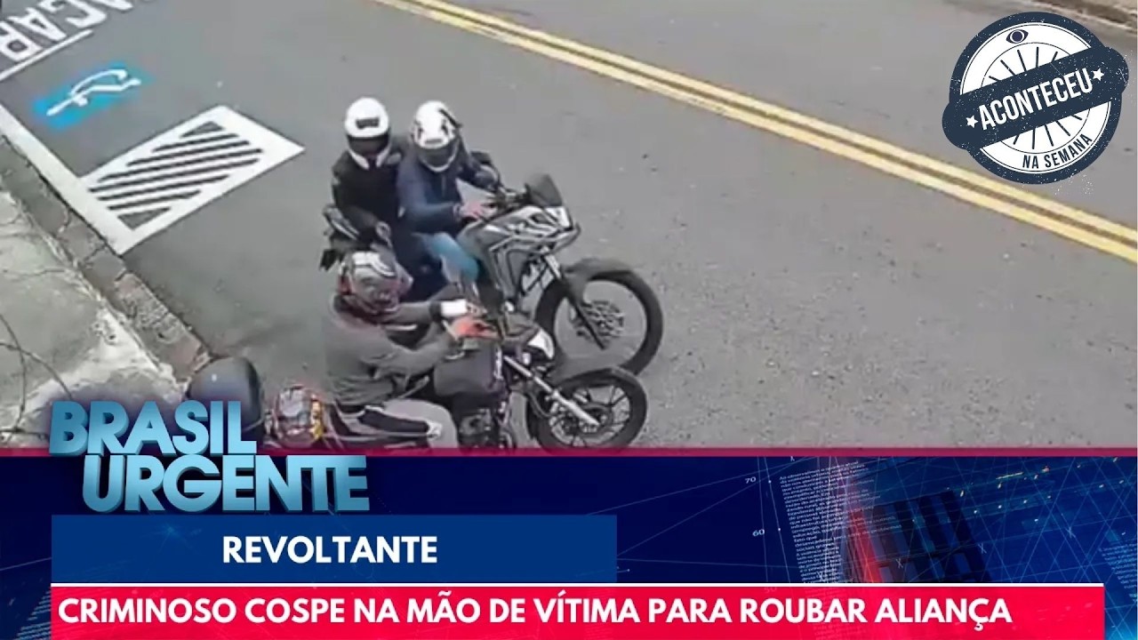 Ladrão cospe na mão de vítima para roubar aliança de casamento | Aconteceu na Semana