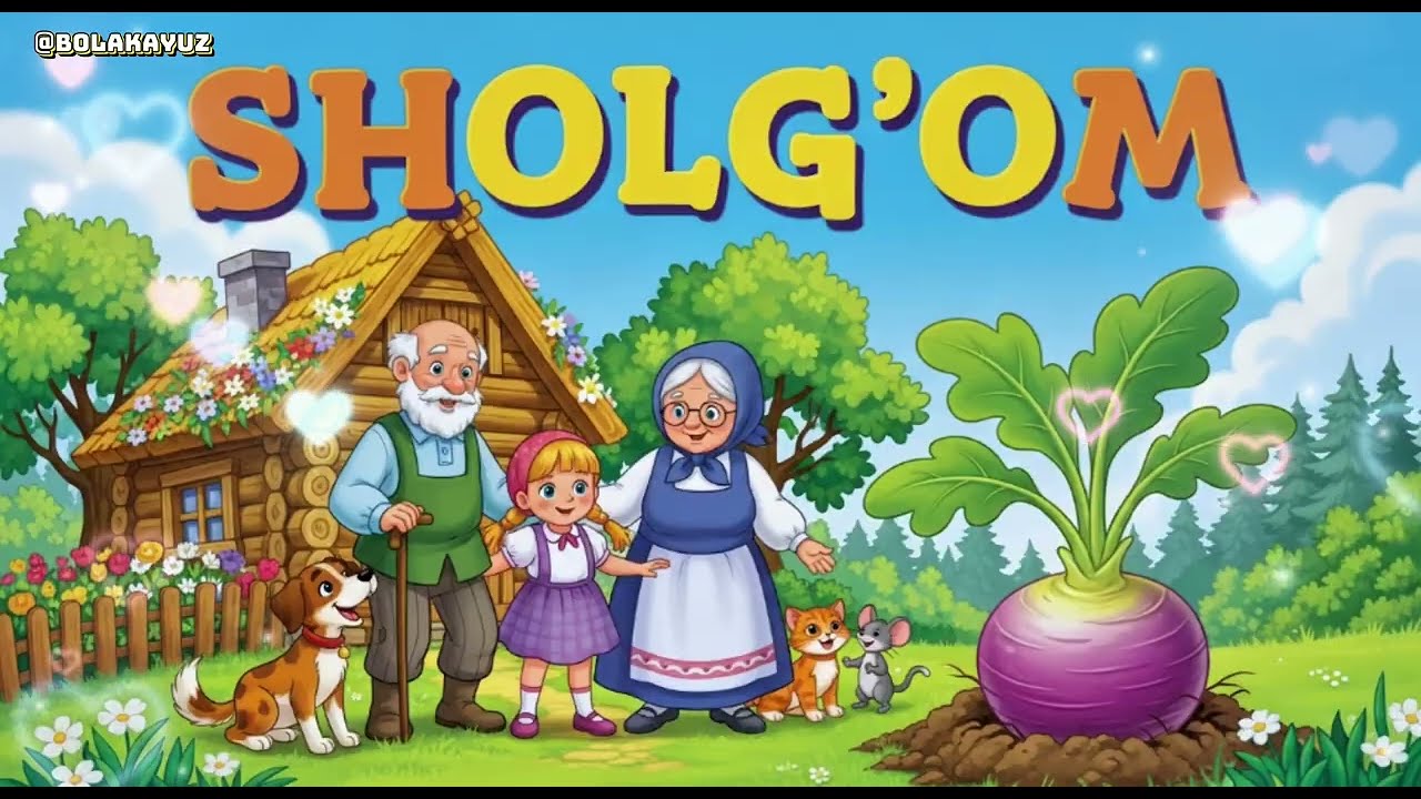 Sholg'om ertagi | Bolalar uchun multfilm | Bog'cha va maktab yoshidagilar uchun|