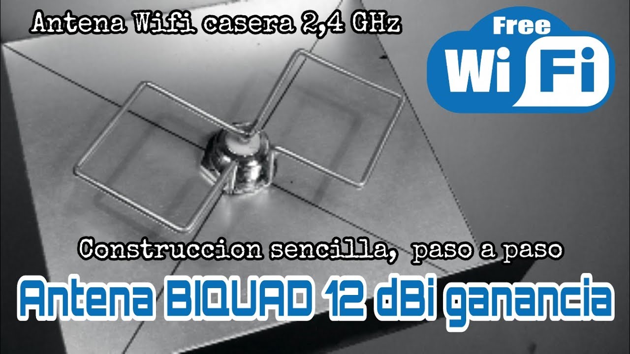 CONSTRUCCIÓN ANTENA WIFI BIQUAD 12dBi