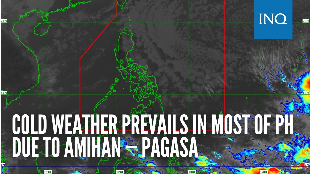 Cold weather prevails in most of PH due to amihan &ndash; Pagasa