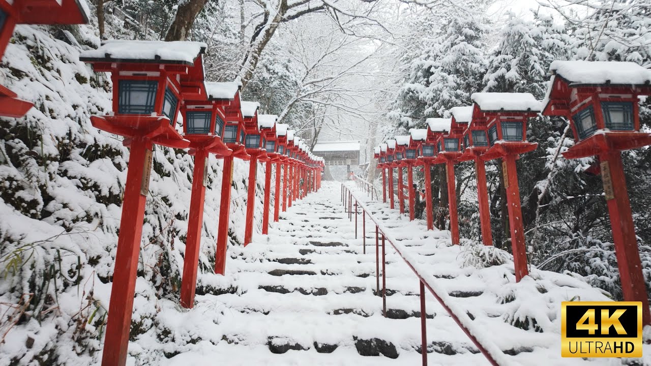 Snowy Morning at Kifune Shrine ❄️✨ | Magical Kyoto Winter 2025 | 4K