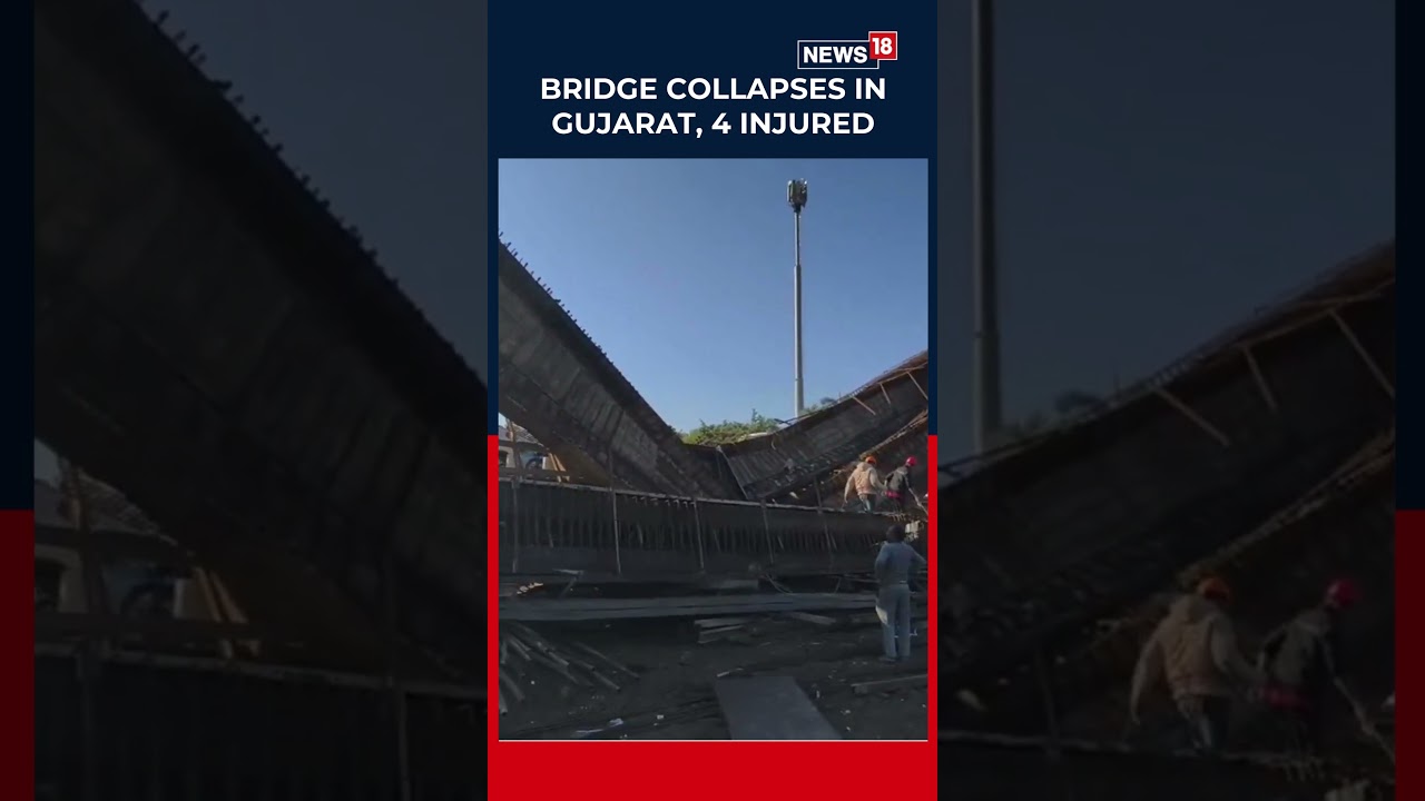 An Under-Construction Bridge Over The Auranga River In Gujarat's Valsad Collapses N18S