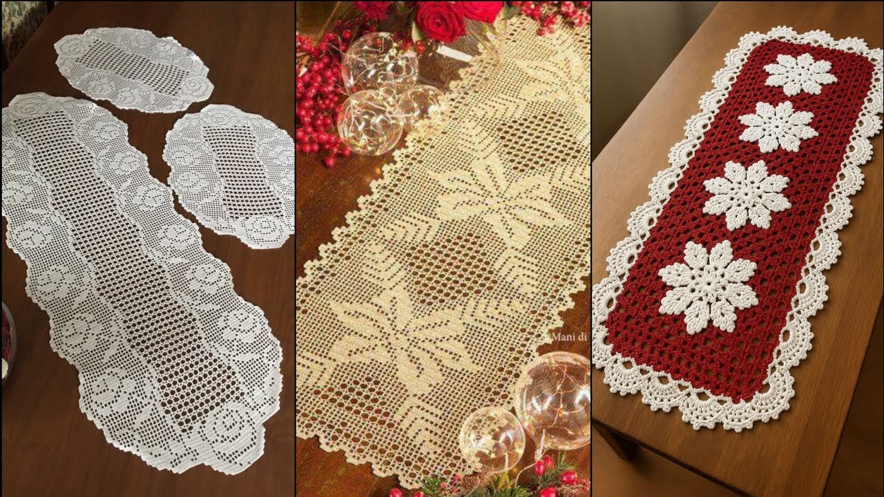 Most Eye-Catching Crochet Pattern 2026 🧶Trendy & Easy Lace crochet Table runner ideas 