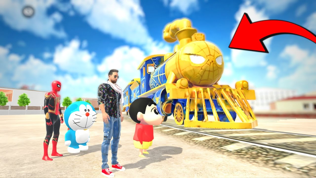 😍 Brand new Golden Spiderman train 🚂 in Indian theft auto simulator🔥