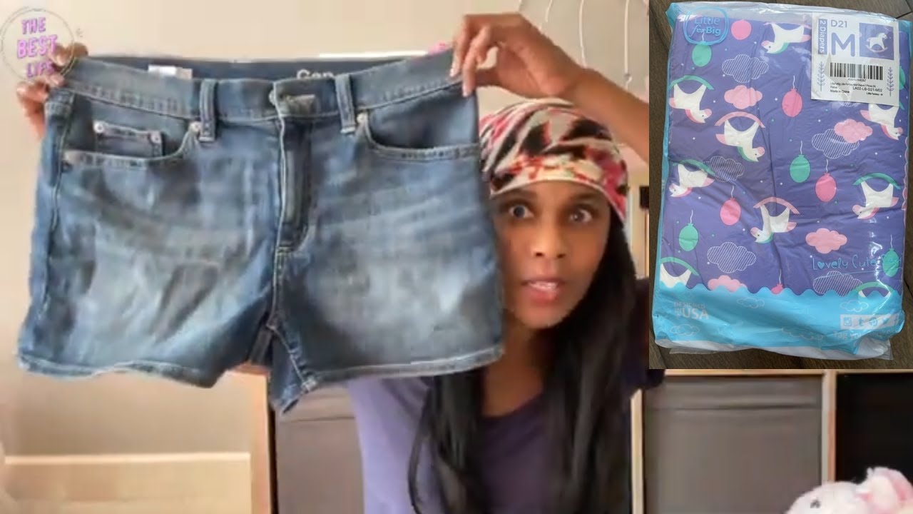 Big Bulky DIAPER With MINI SHORTS (SUMMER LOOK #1)|  DIAPER & SHORTS