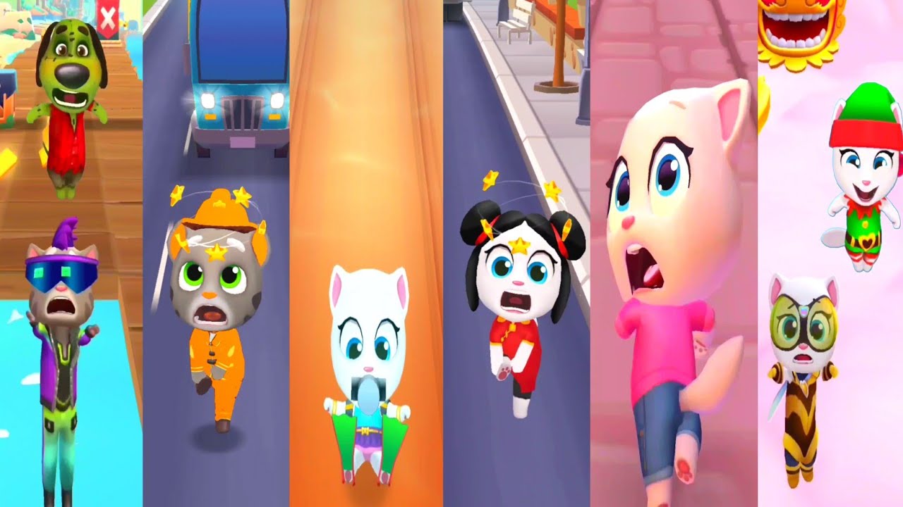 100 Funny Fails Talking Tom Gold Run VS Tom Hero Dash VS Tom Gold Run 2