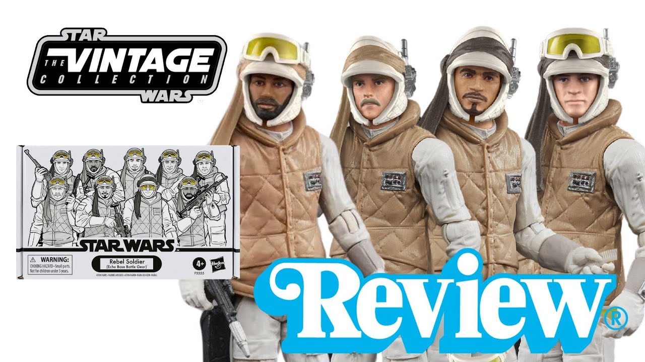 Star Wars The Vintage Collection Rebel Soldier (Echo Base Battle Gear) 4 Pack Review