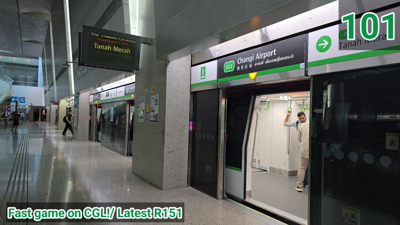 [Latest R151 running/ on CGL] SMRT TRAINS Ride On the CGL Towards Changi Airport — R151 913/914