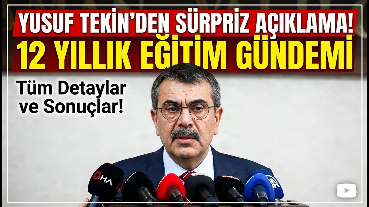 12 yıllık zorunlu eğitim tartışmasına Bakan Tekin’den değerlendirme