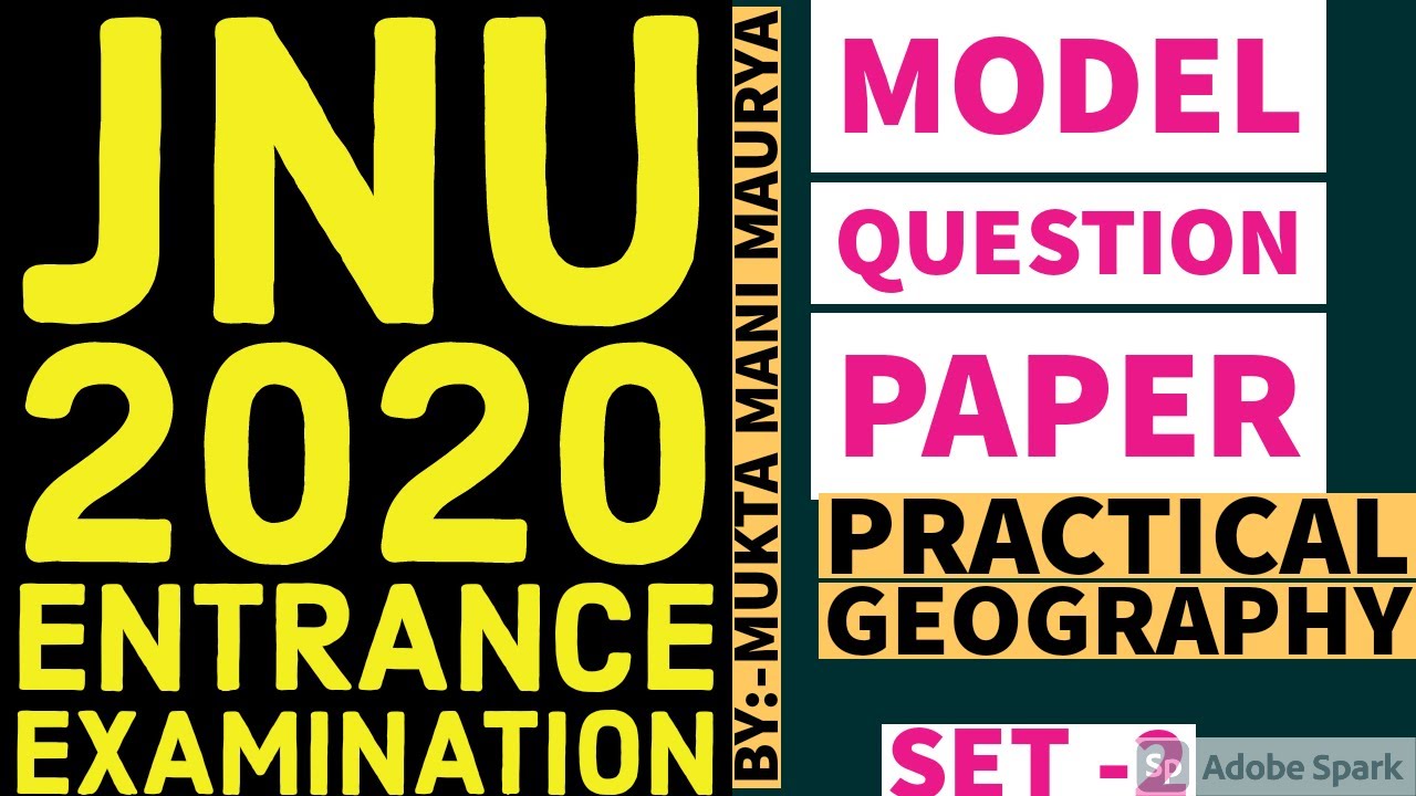 JNU 2020 entrance examination practical geography model question paper