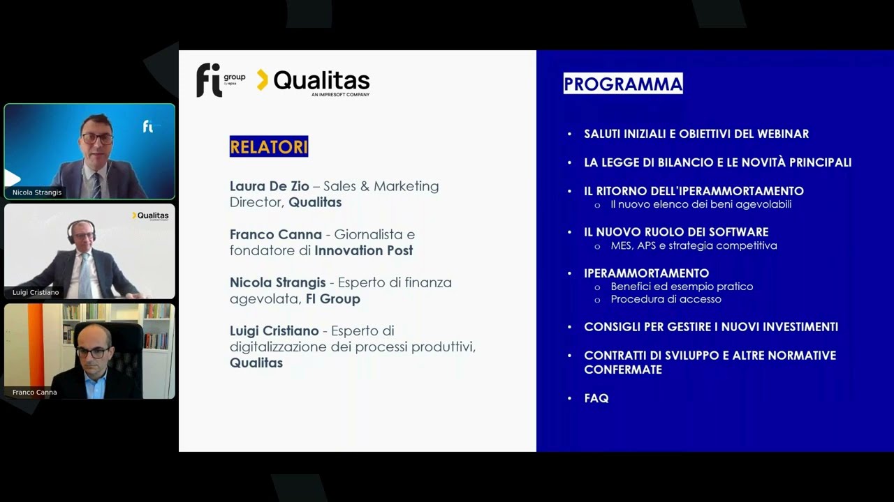 Iperammortamento: il ritorno della 4.0 | Webinar FI Group & Qualitas