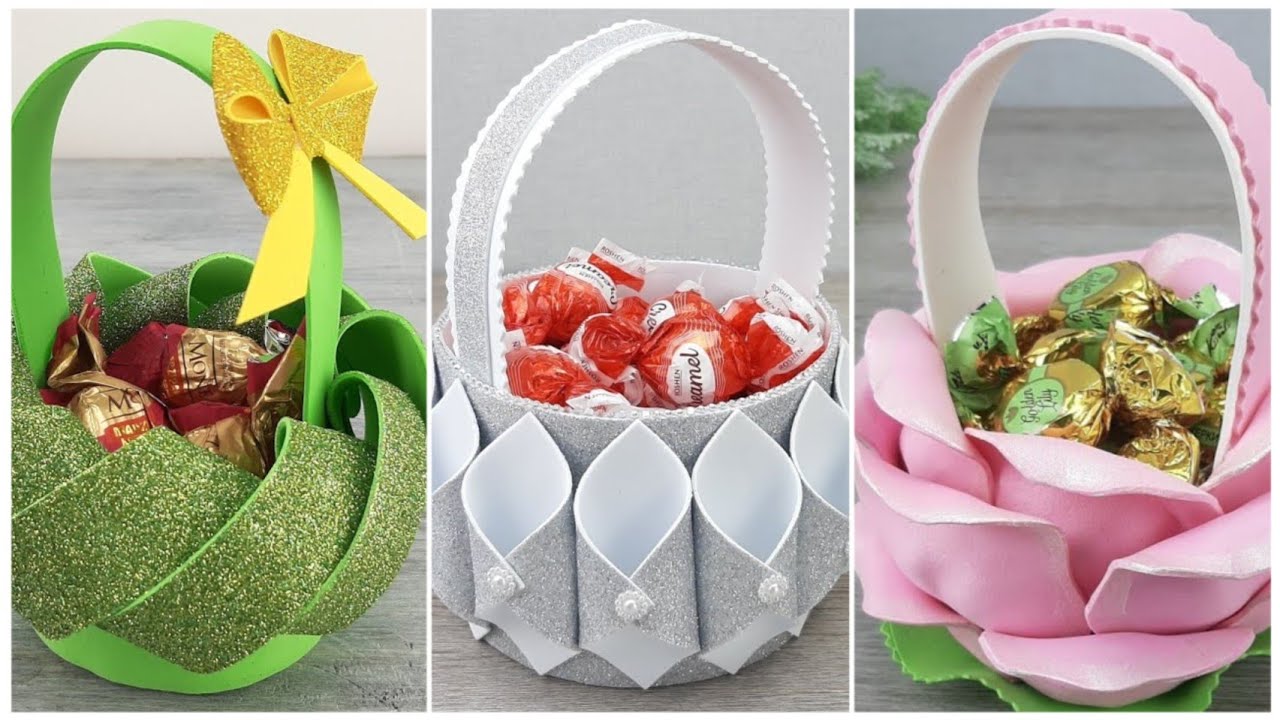 Невероятно красивые корзинки из фоамирана своими руками