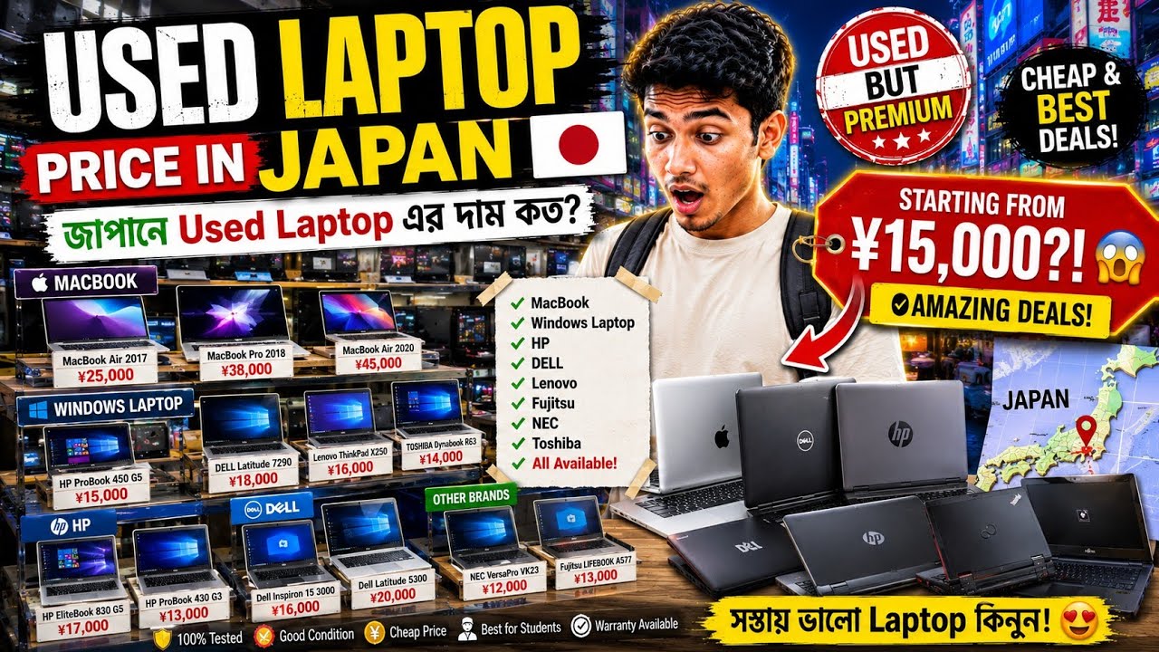 Second Hand Laptop in Japan| Macbook Price in Japan| Bangladeshi in Japan