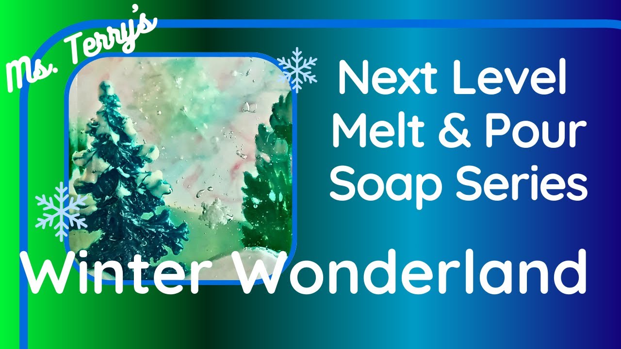 Let's Make a Snow Scape Soap: Winter Wonderland Melt & Pour Slab Soap using leaves as trees? #diy