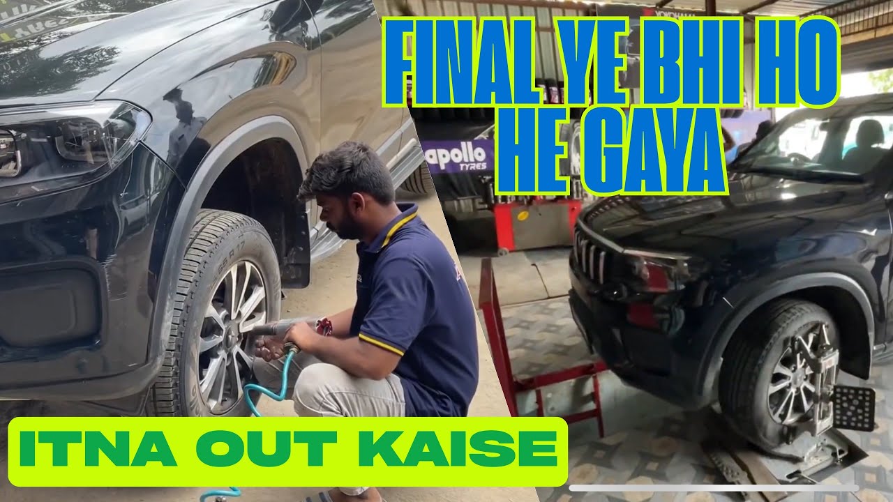 Scorpio N Wheel Alignment Problem Kyu ItneJaldi Tyre Khatam Hote Hai 30,000KM Par#mahindra #scorpio 