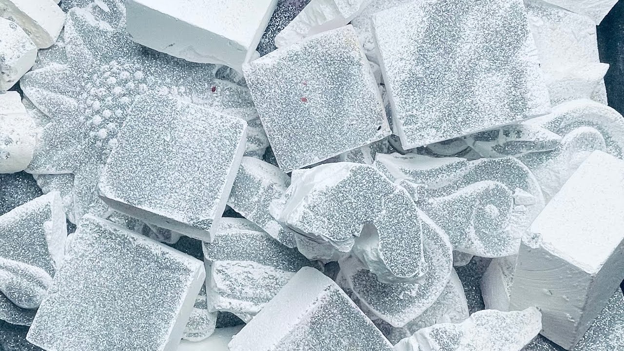 White Delight of reformed and fresh blocks of gym chalk