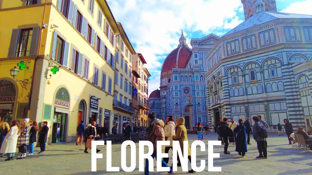 Florence Italy 4K Walking Tour In January 2023