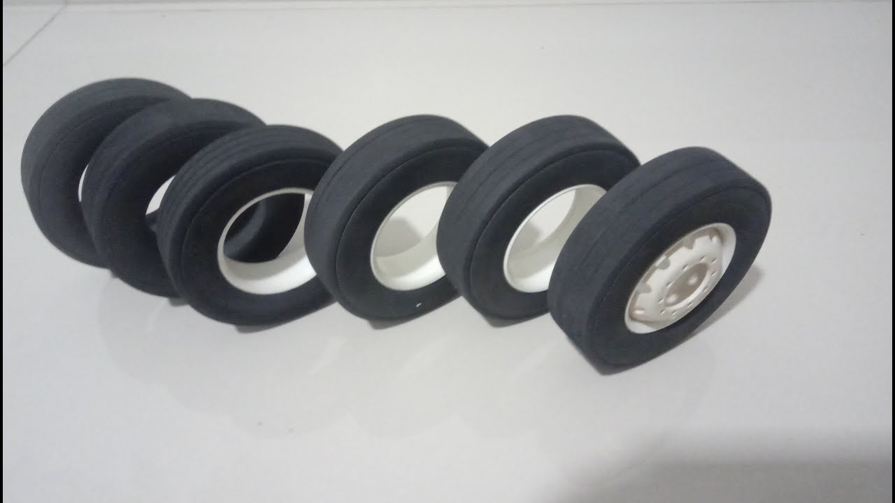 Como fazer os pneus de EVA para miniaturas caminhão na escala 1/14.
